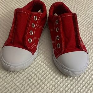 Cat & Jack laceless red sneakers